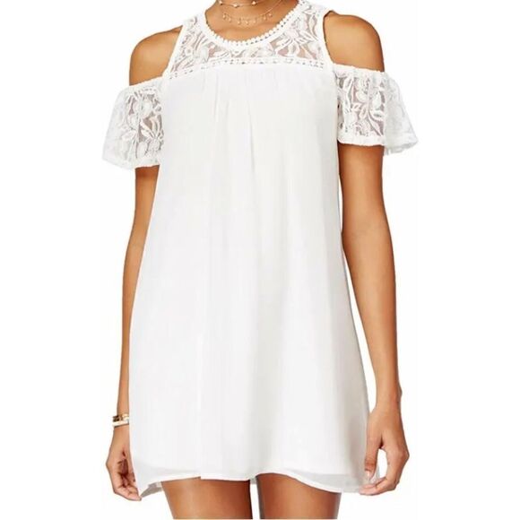 NWT As U Wish Cold Shoulder Dress Light Green Large - Picture 1 of 10